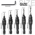 5pcs Countersink Drill Bit Set Woodworking Countersink Bit with