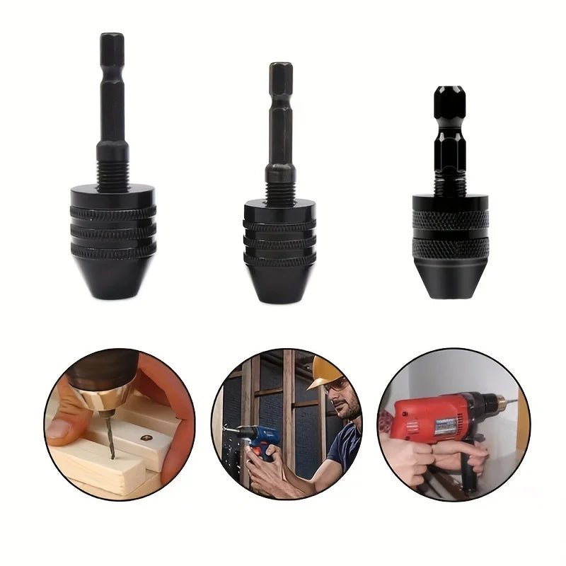 0.3mm-8.0mm Mini Keyless Chuck Electric Drill Bits Collet Converter