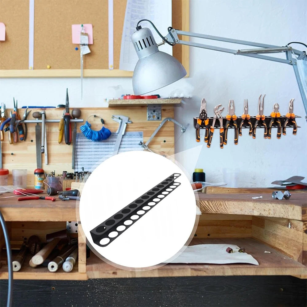 Screwdriver Organizer Tool Wall-mounted 14-hole Hardware Tool Storage