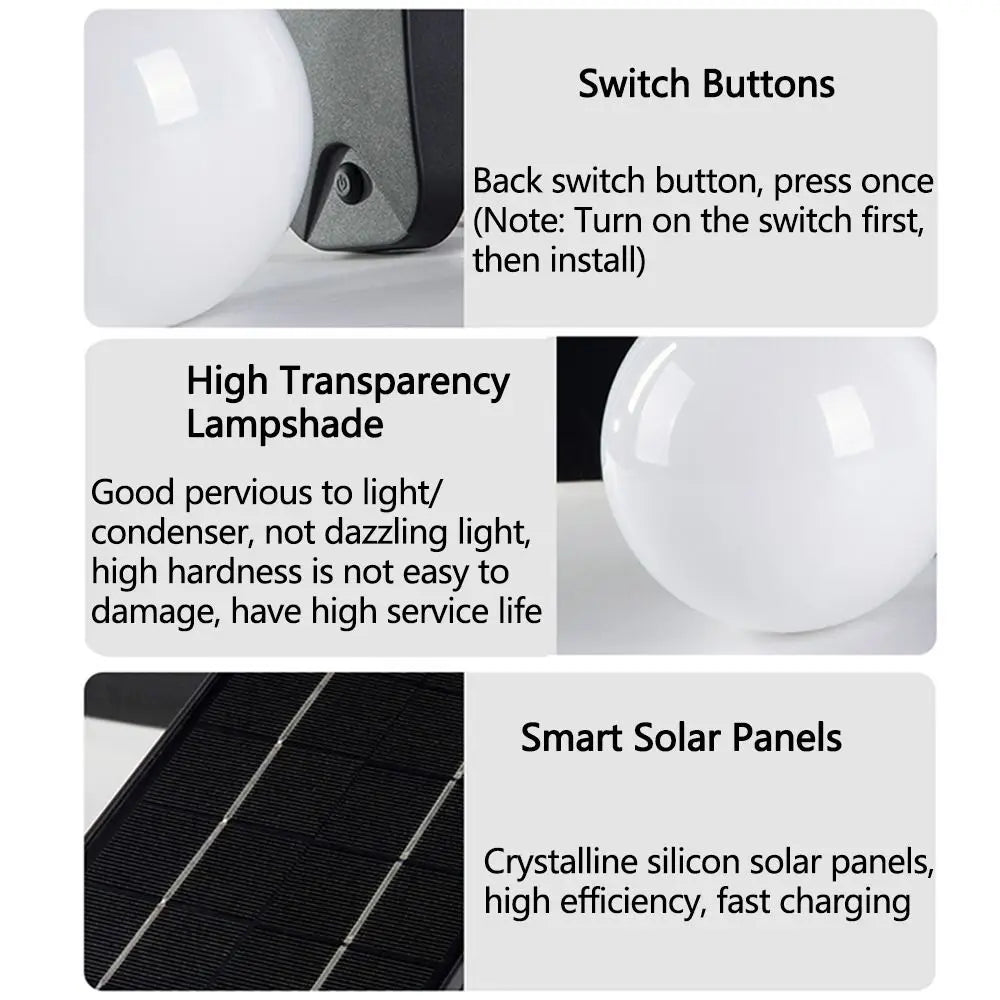Auto on/Off Solar Wall Light Wall Mounted IP65 Waterproof Solar