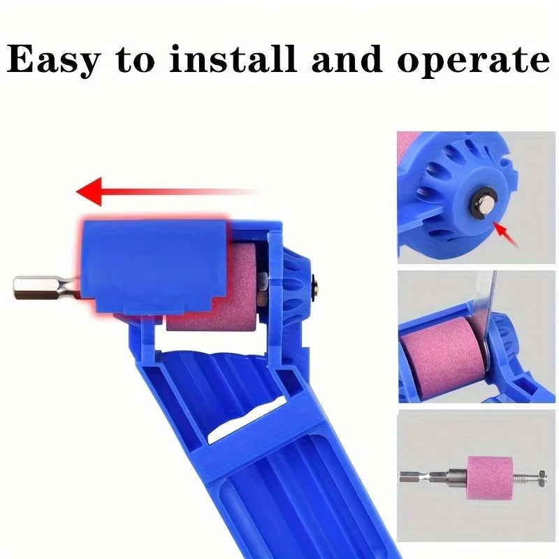 Portable Drill Bit Sharpener With Grinding Wheel For Quick And Easy