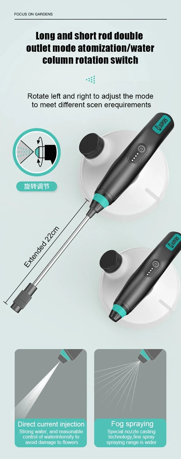 HOMEFISH 2L Electric Spray Bottle – USB Automatic Watering & Fogger