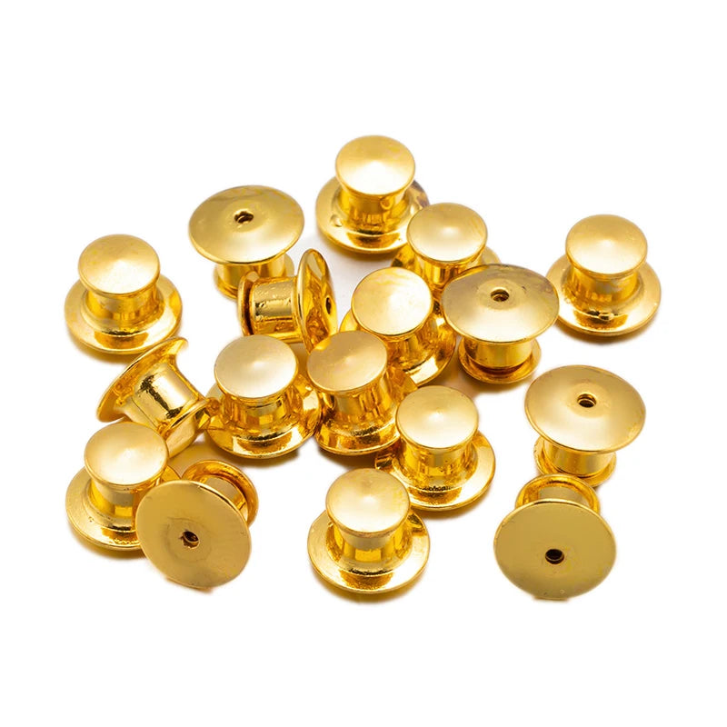 10/30/50 Pieces Locking Pin Backs Metal Pin Backs Locking Pin Keepers