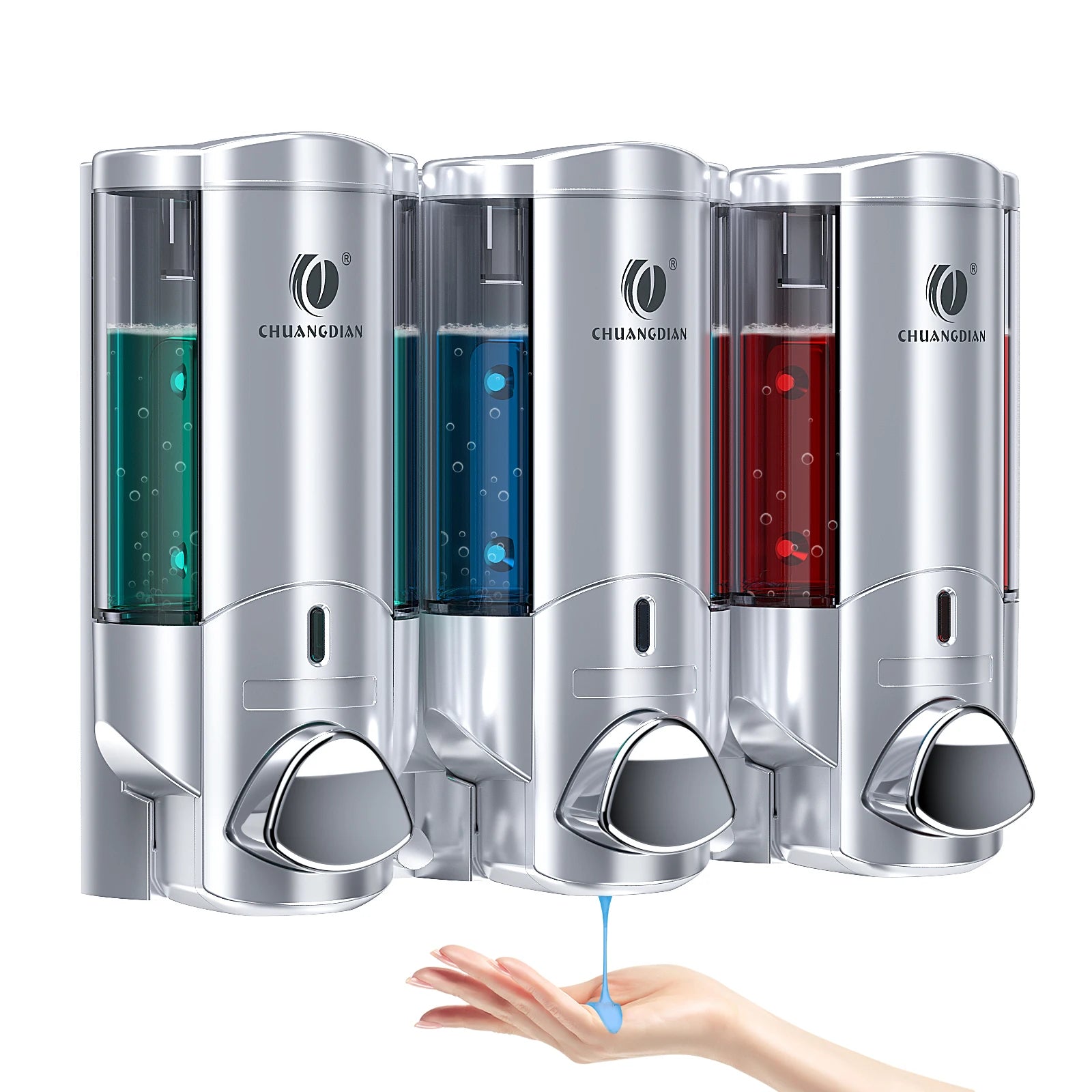 Wall Soap Liquid Dispenser No Drill Bathroom Shampoo