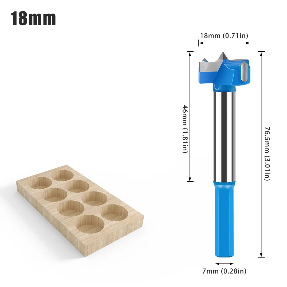 16-50mm Hinge Boring Forstner Drill Bit Hole Saw Cutter Tungsten