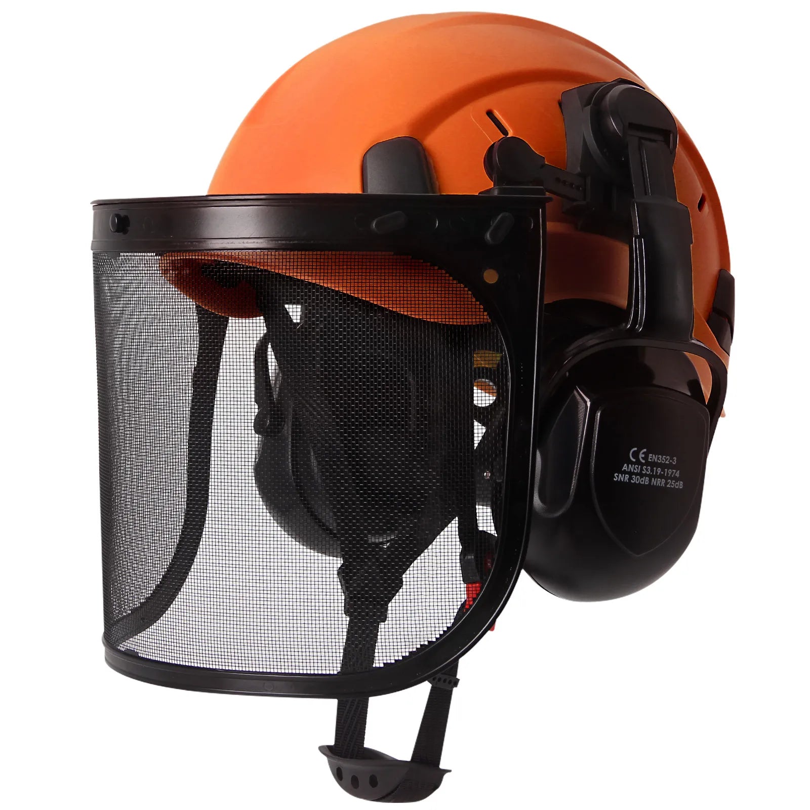 Forestry & Chainsaw Safety Helmet with Visor & Earmuffs – CE Arborist Hard Hat