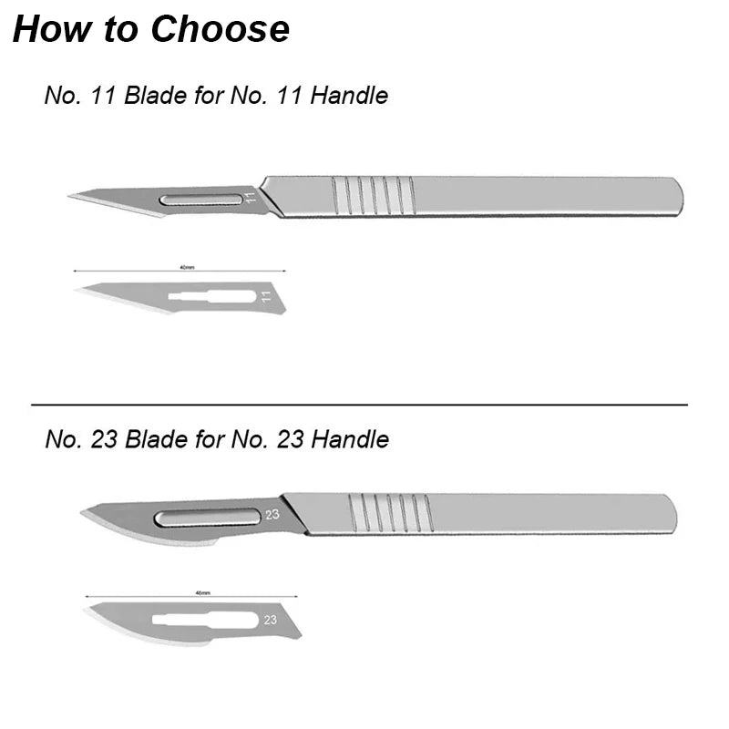 Stationery Knife Scalpel Blade 11 23 Surgical Handle Set Professional