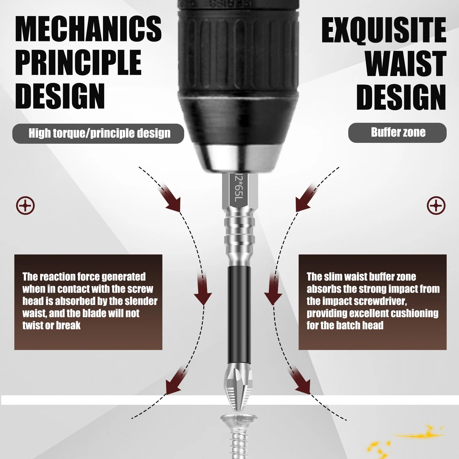 K5 High Magnetic Screwdriver Drill Bit Set Universal Anti-Slip Teeth