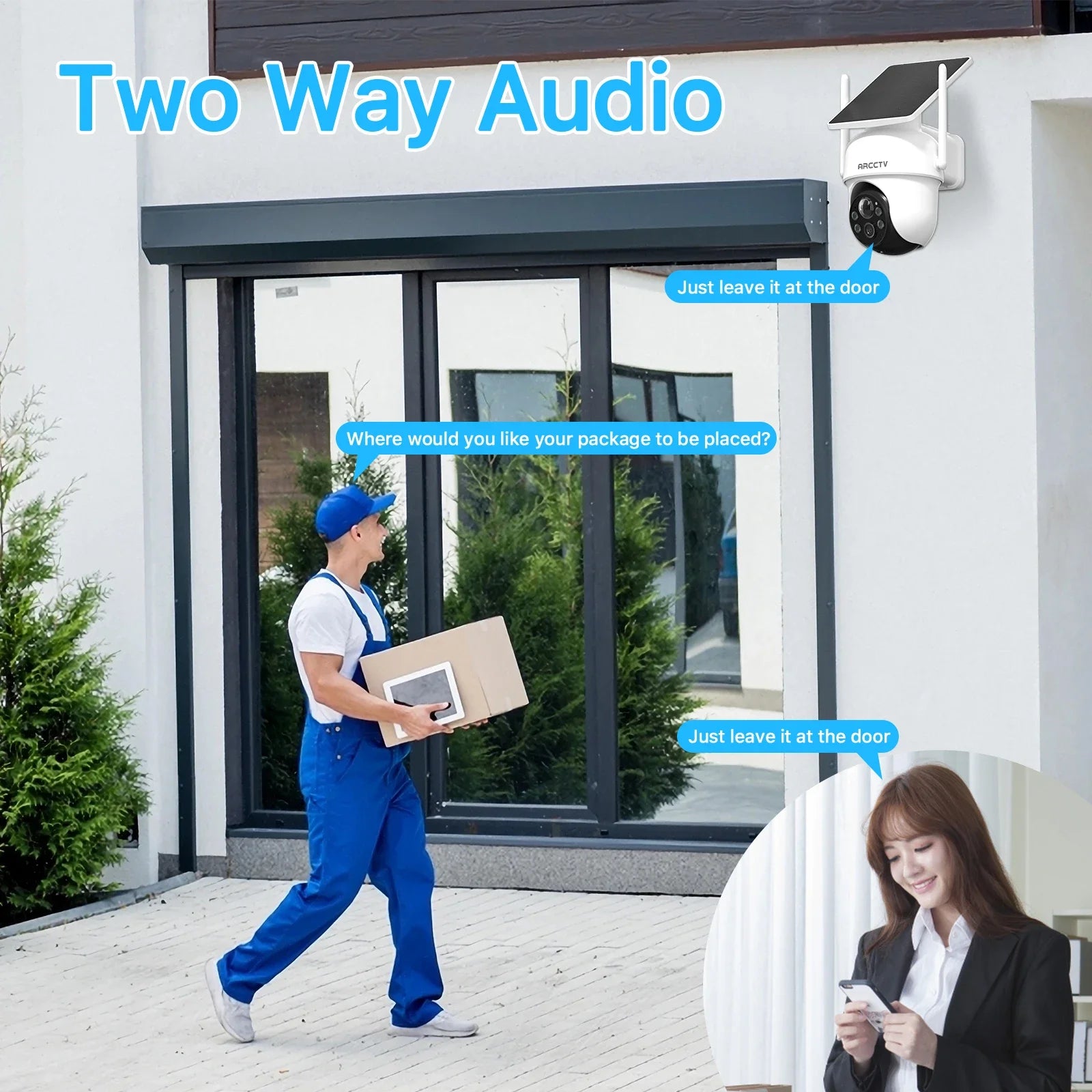 ARCCTV 4MP Wifi Solar Camera Kit Outdoor Wireless Security