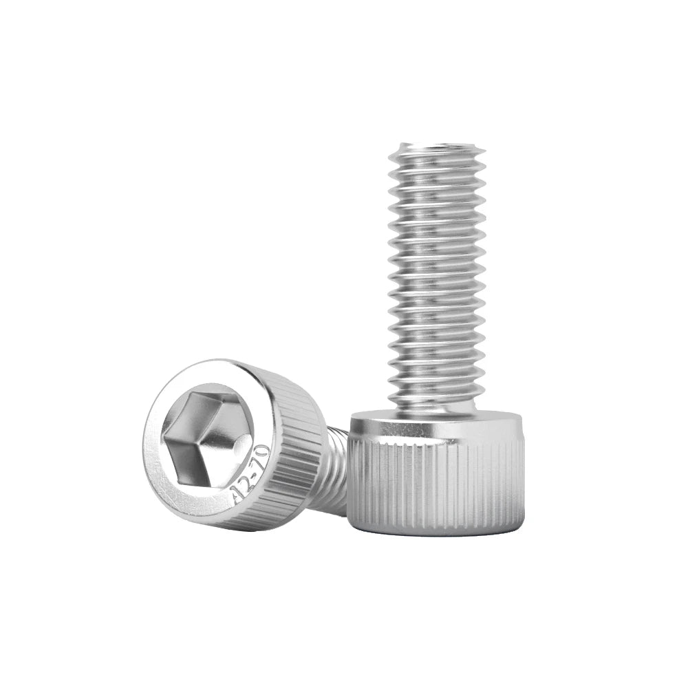 304 Stainless Steel Hex Socket Screw Thread Metal Machine Bolts M3 M4