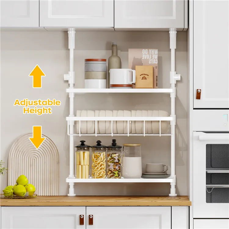 3-Tier Wall-Mounted Metal Seasoning Rack – Kitchen Countertop