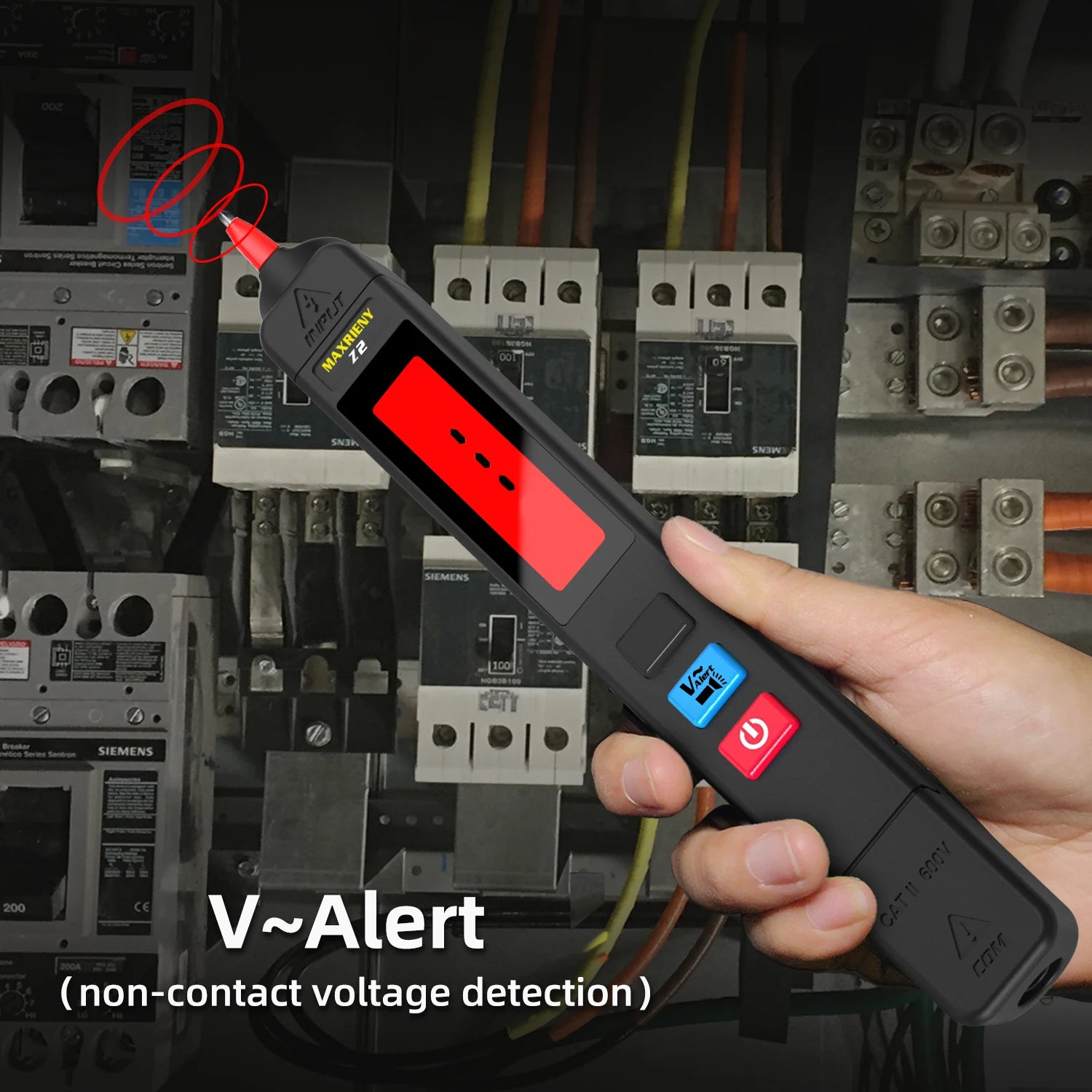 MAXRIENY Voltage Tester 12V-300V Non-Contact and Contact Voltage Pen