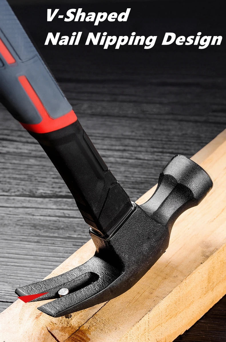 Multifunctional Claw Hammer Ramshorn Nail Hammer Engineering Handle