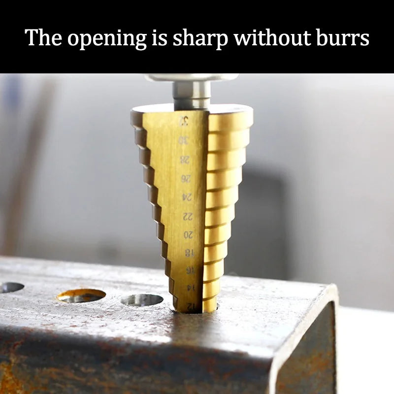 4-32 mm 4-20 mm HSS Titanium Coated Step Drill Bit High Speed Steel