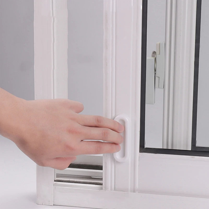 4Pcs Self-adhesive Door Knobs Oval Door Handles for Interior Doors