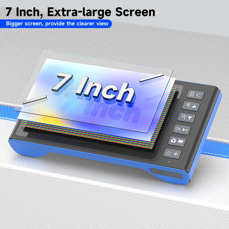 7‘’ IPS Screen Borescope Detachable Design Multiple Lens HD1080P