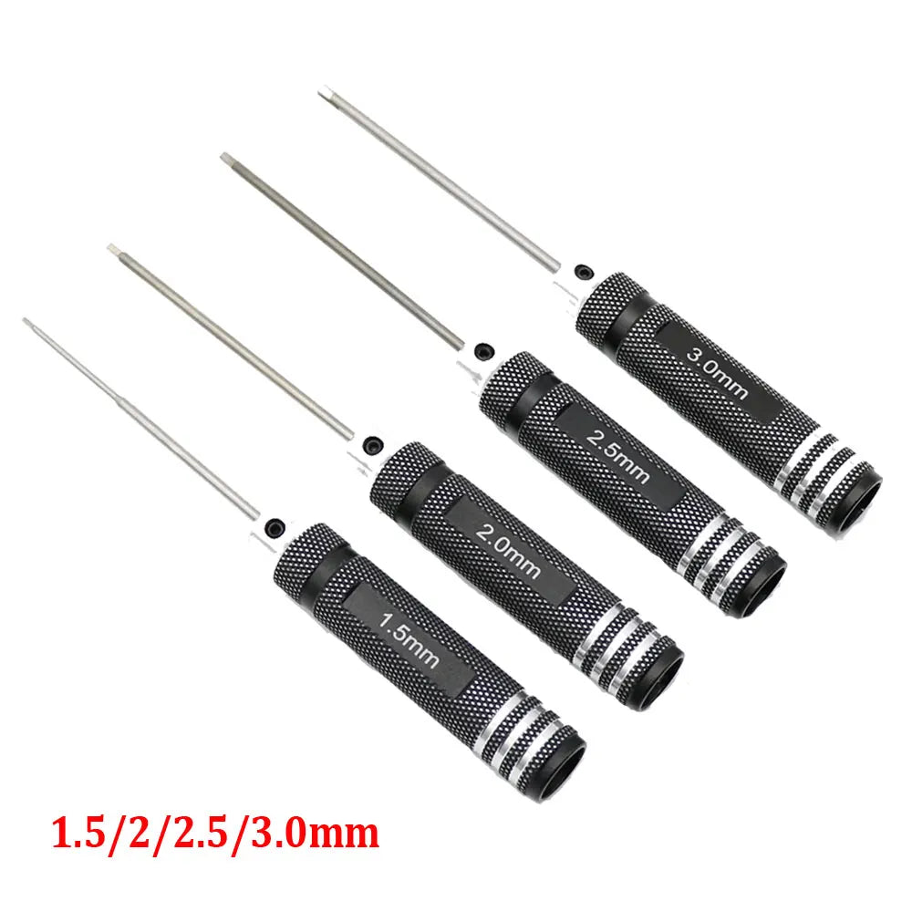 4PCS 1.5/2/2.5/3.0mm Black Hex Drivers Allen Wrench Repair Tool Set