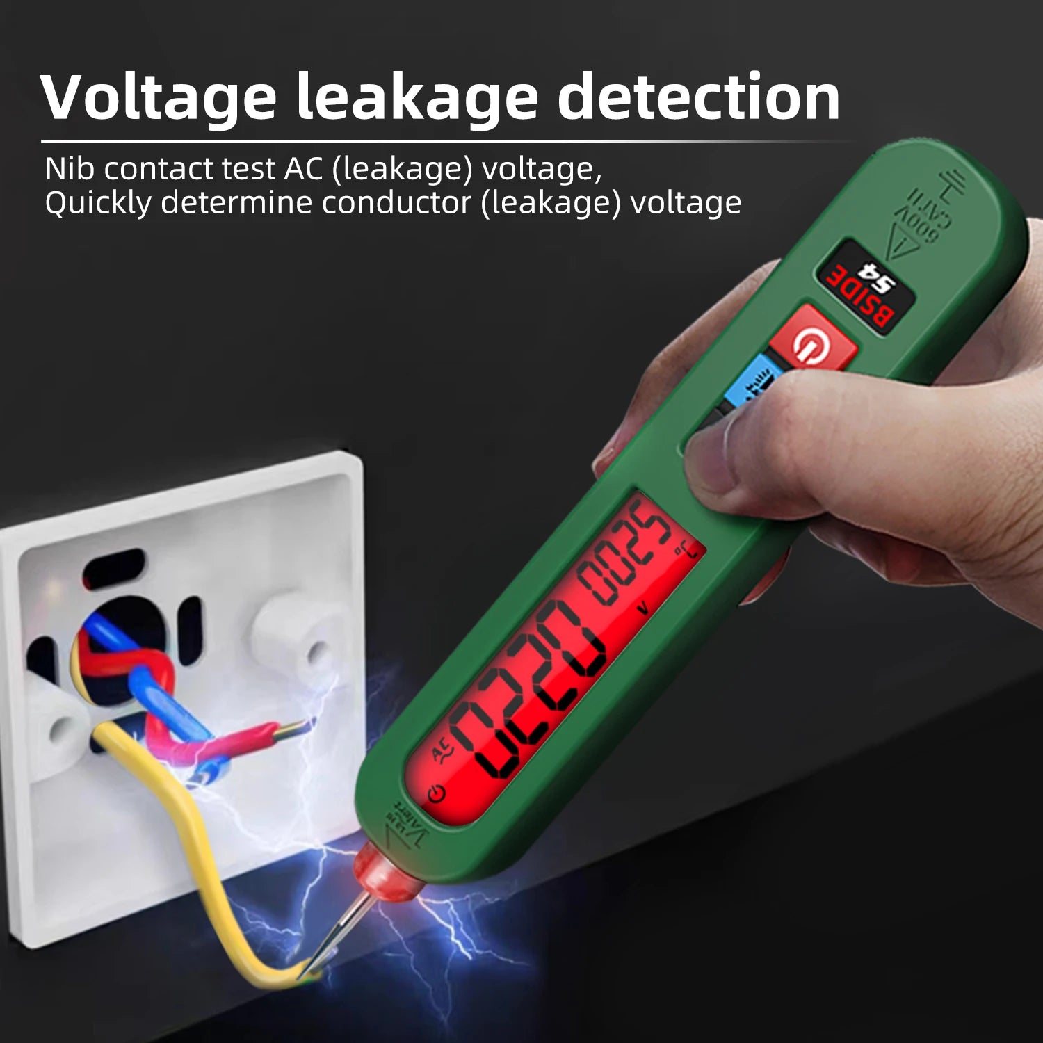 BSIDE Voltage Tester Pen 12V-300V Non-Contact Detection Leakage Live