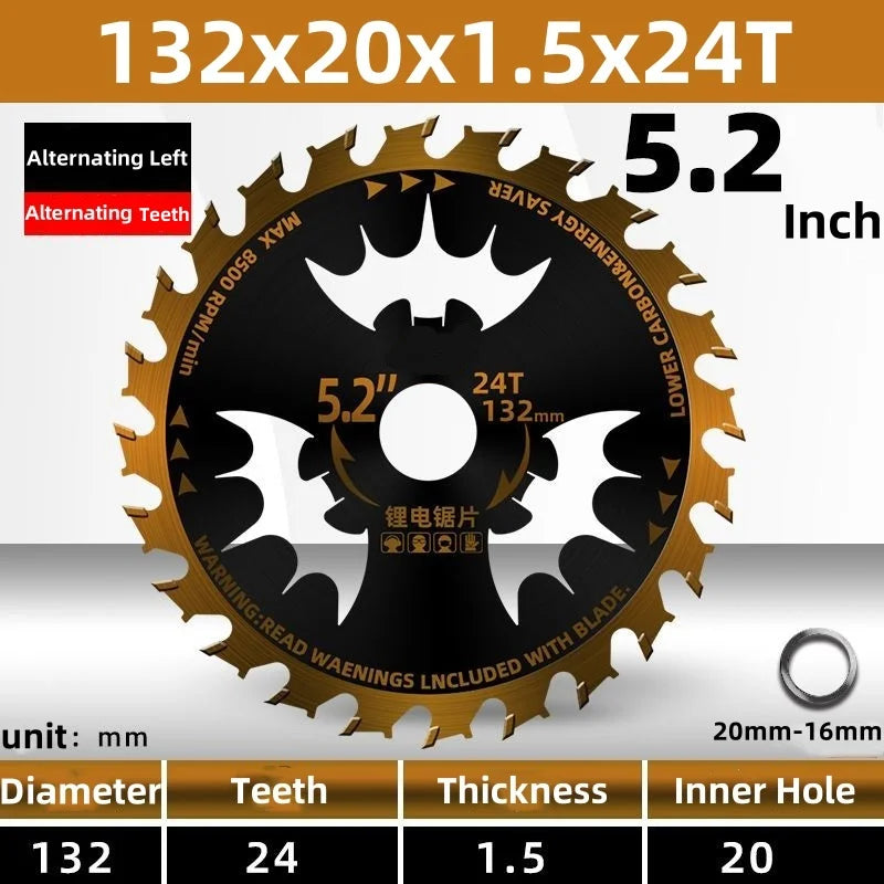 Circular Saw Blade for Wood Cutting – 4" to 7.25" Electric Woodworking Saw Blade 24T Alloy 110–185mm
