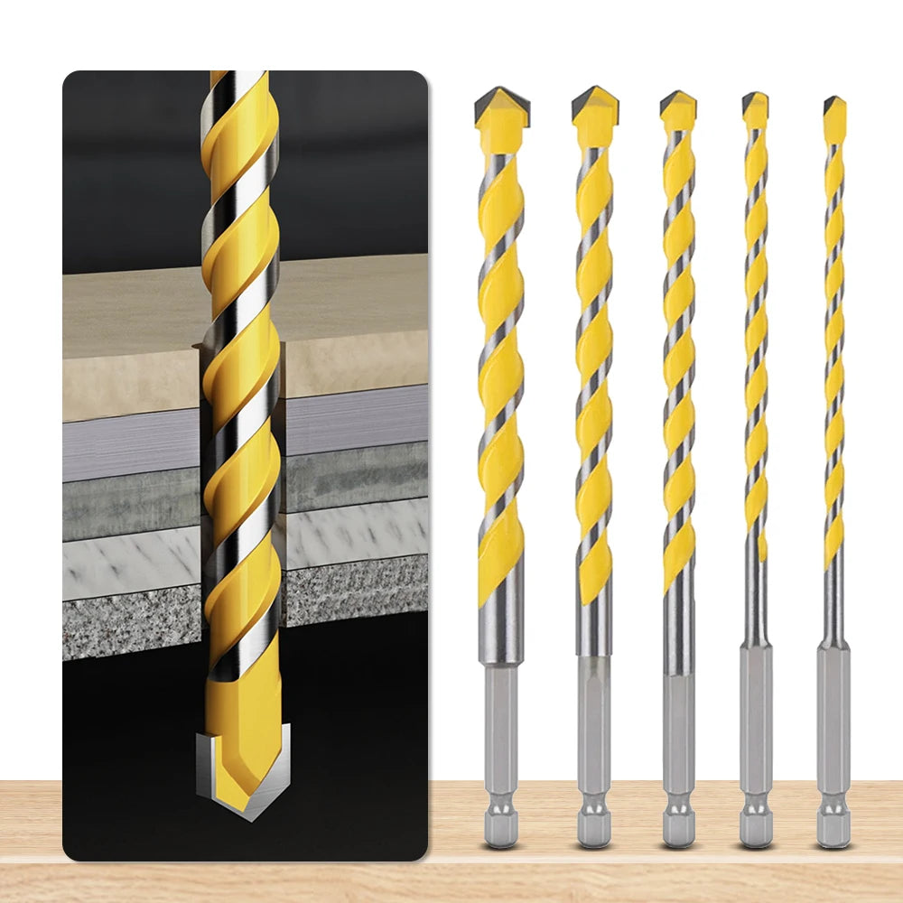 1/4" Hex Shank 160mm Tungsten Carbide Drill Bit 5/6/8/10/12mm for