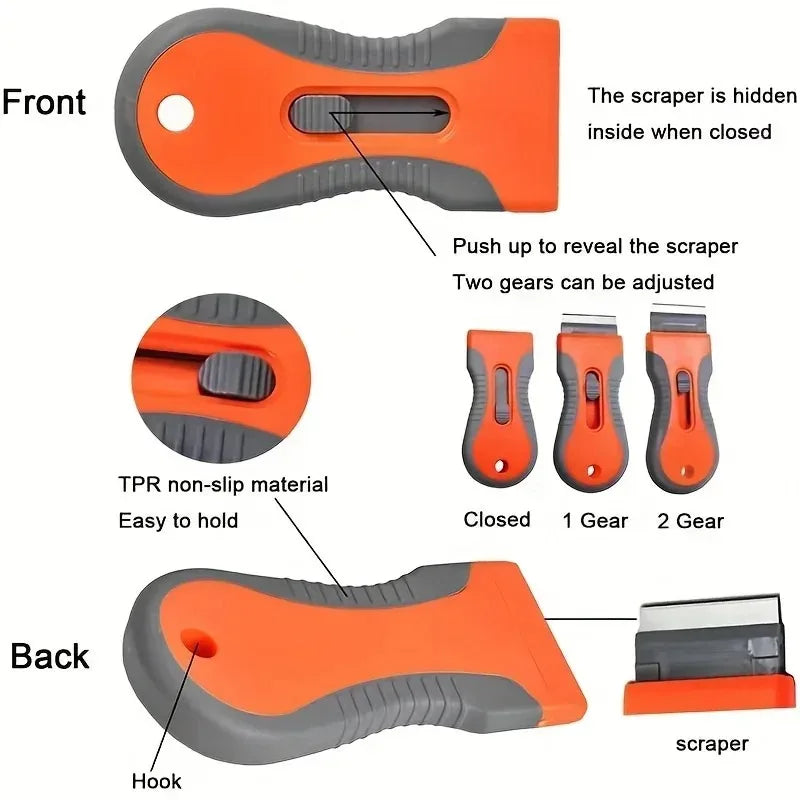 Glue removal 1 Set blade With 10 Blades, Telescopic Adjustment Knife
