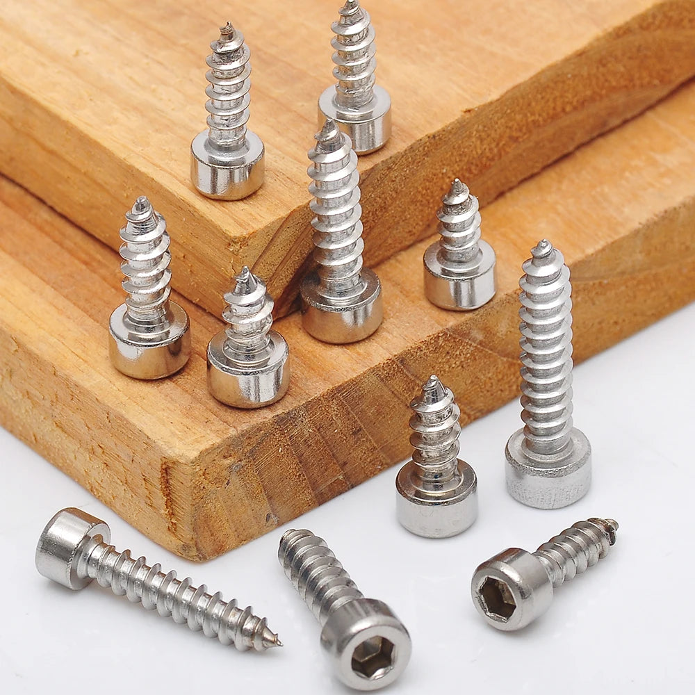 20/55pcs M2 M2.6 M3 M4 M5 M6 Hexagon Hex Socket Cap Head Self Tapping