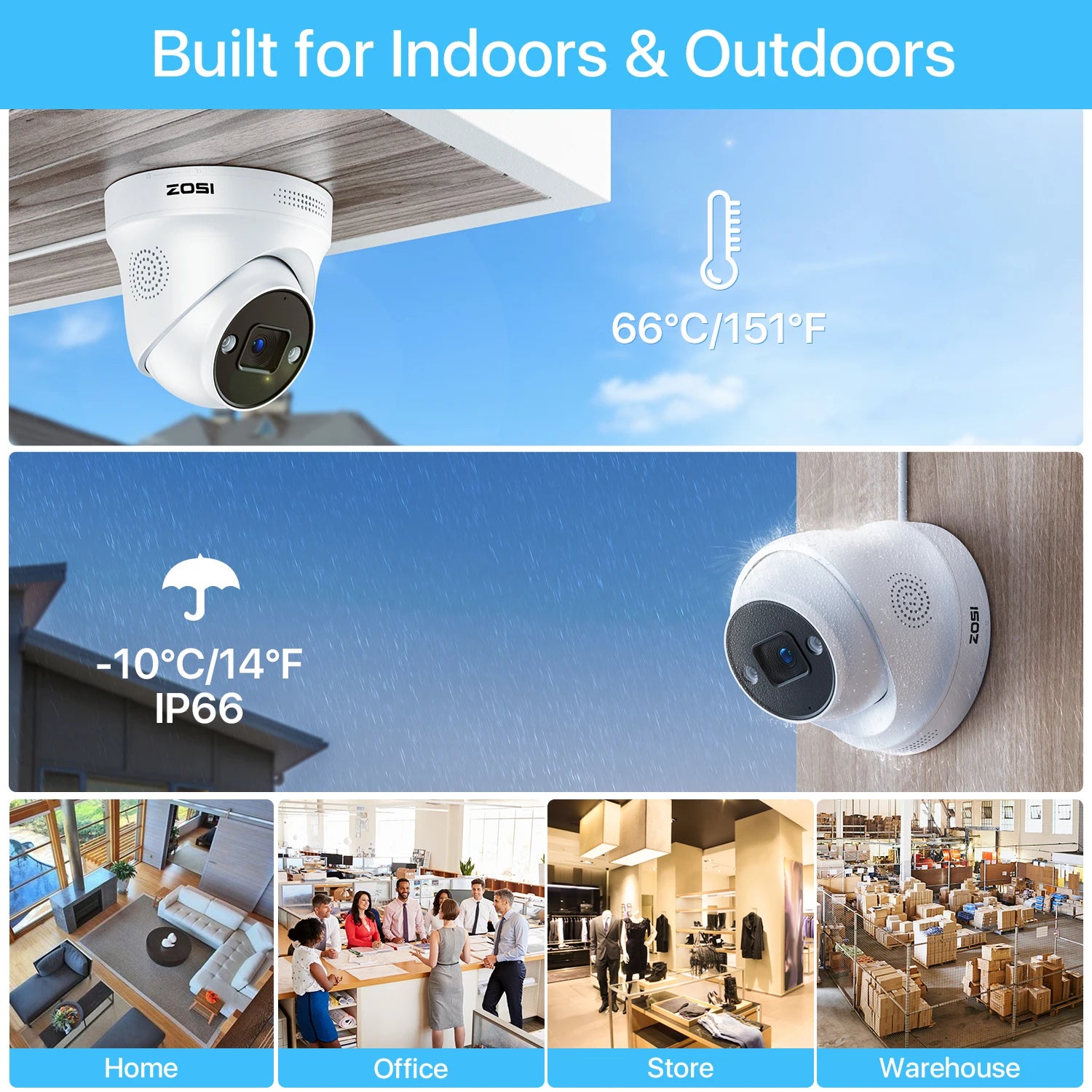ZOSI 4K 8MP 5MP POE Video Surveillance Kit 8CH H.265 Home CCTV NVR