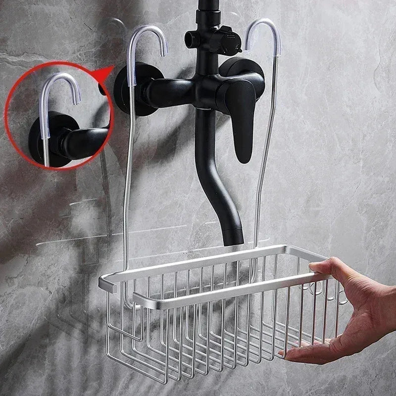 Convenient Toilet Shower Rack with No Drilling Installation Bathroom