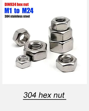 Total 400/650/1140/2100X M1.6 M2 M2.5 M3 M4 M5 304 Stainless Steel