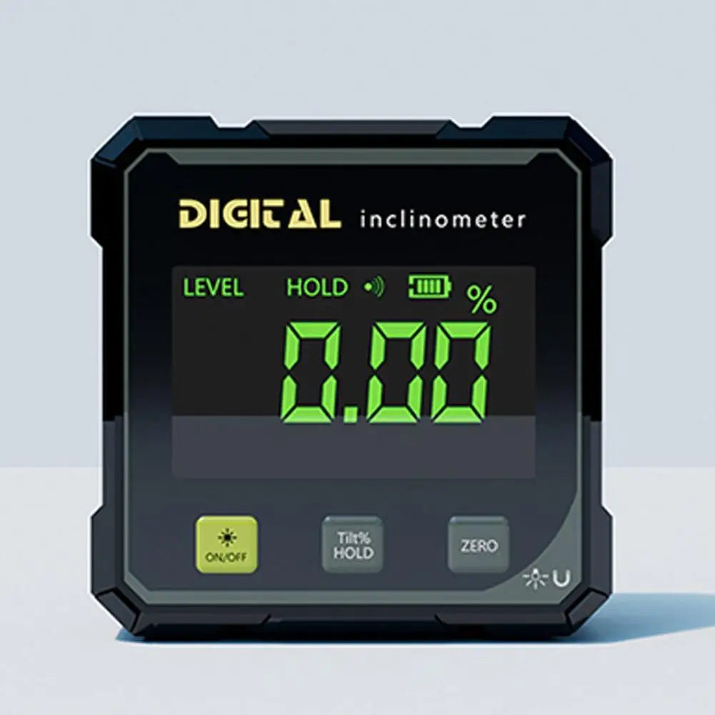Smart Laser Digital Inclinometer Level Box 4-Side Magnetic 360° High
