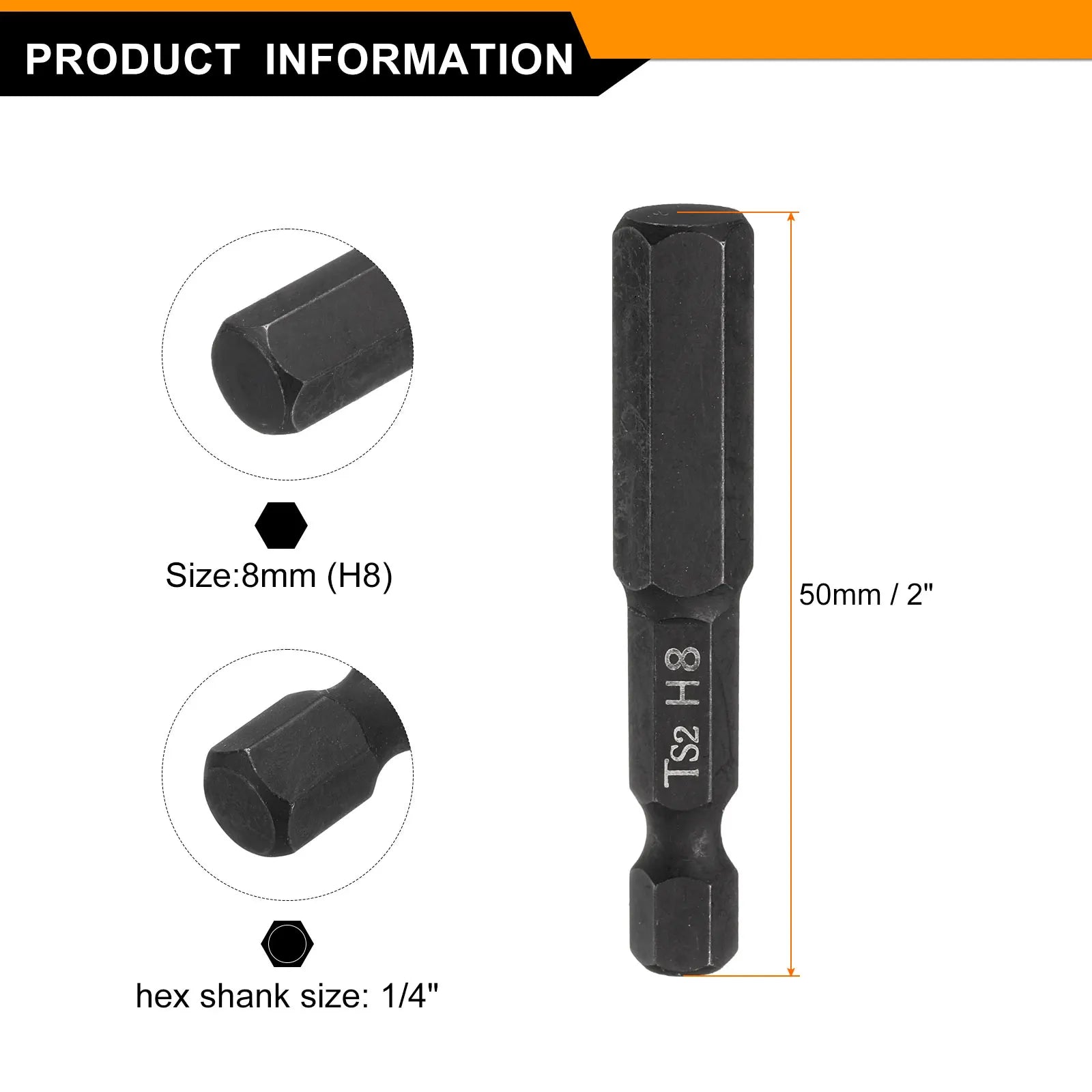 10/15pcs H1.5 H2 H2.5 H3 H4 H5 H6 H8 H10 Hex Head Wrench Drill Bit