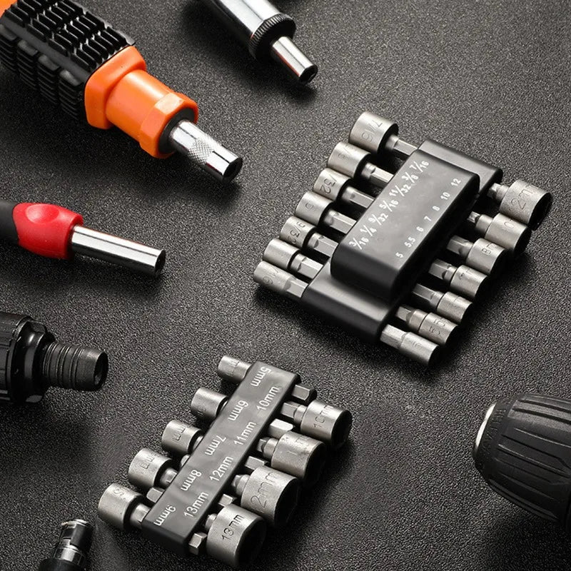 Hex Shank Hexagon Nut Driver Drill Bit Steel Socket Electric