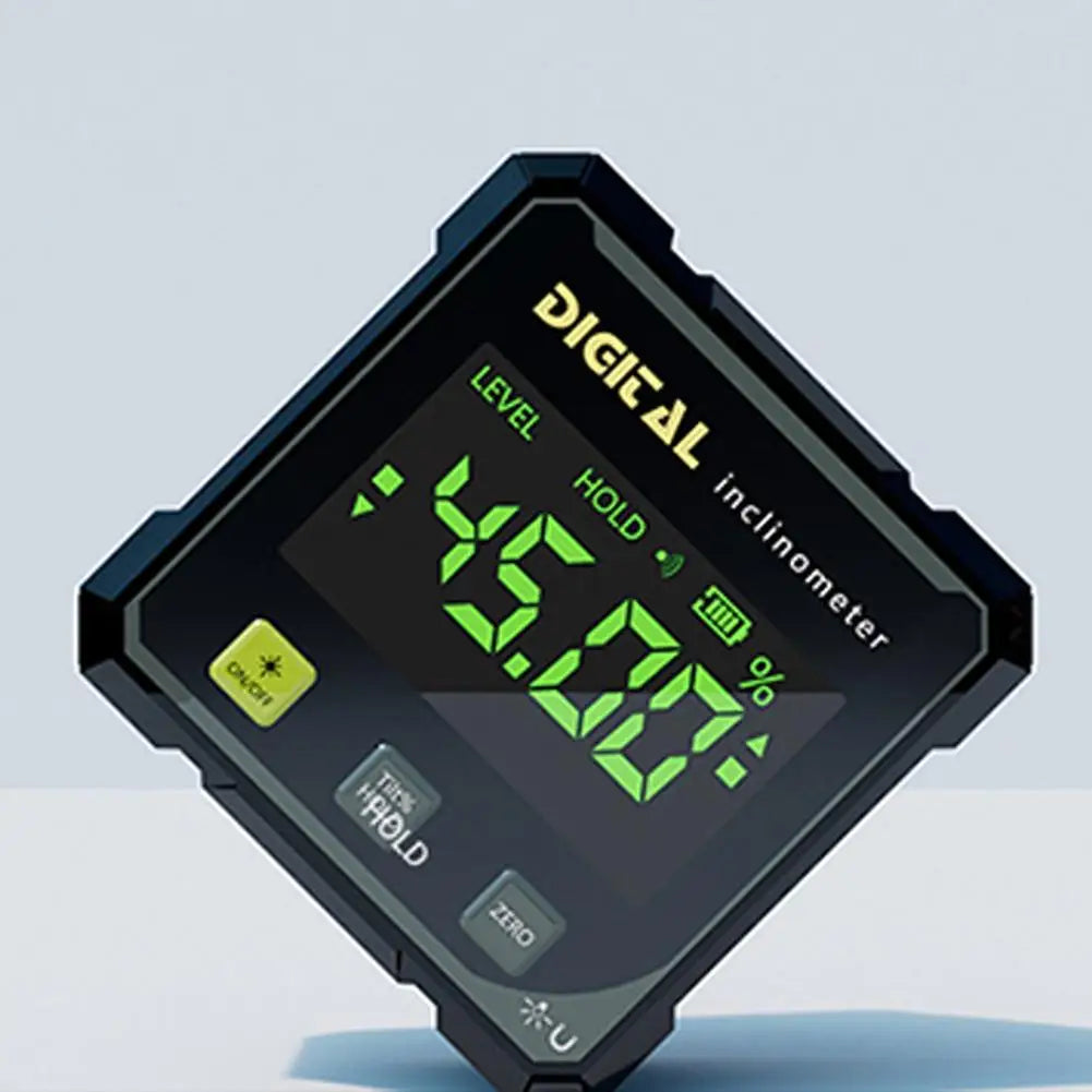 Smart Laser Digital Inclinometer Level Box 4-Side Magnetic 360° High