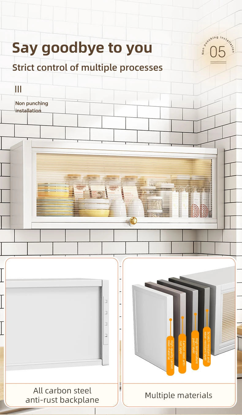 Hydraulic Under-Cabinet Spice Rack – No-Drill Wall-Mounted Storage