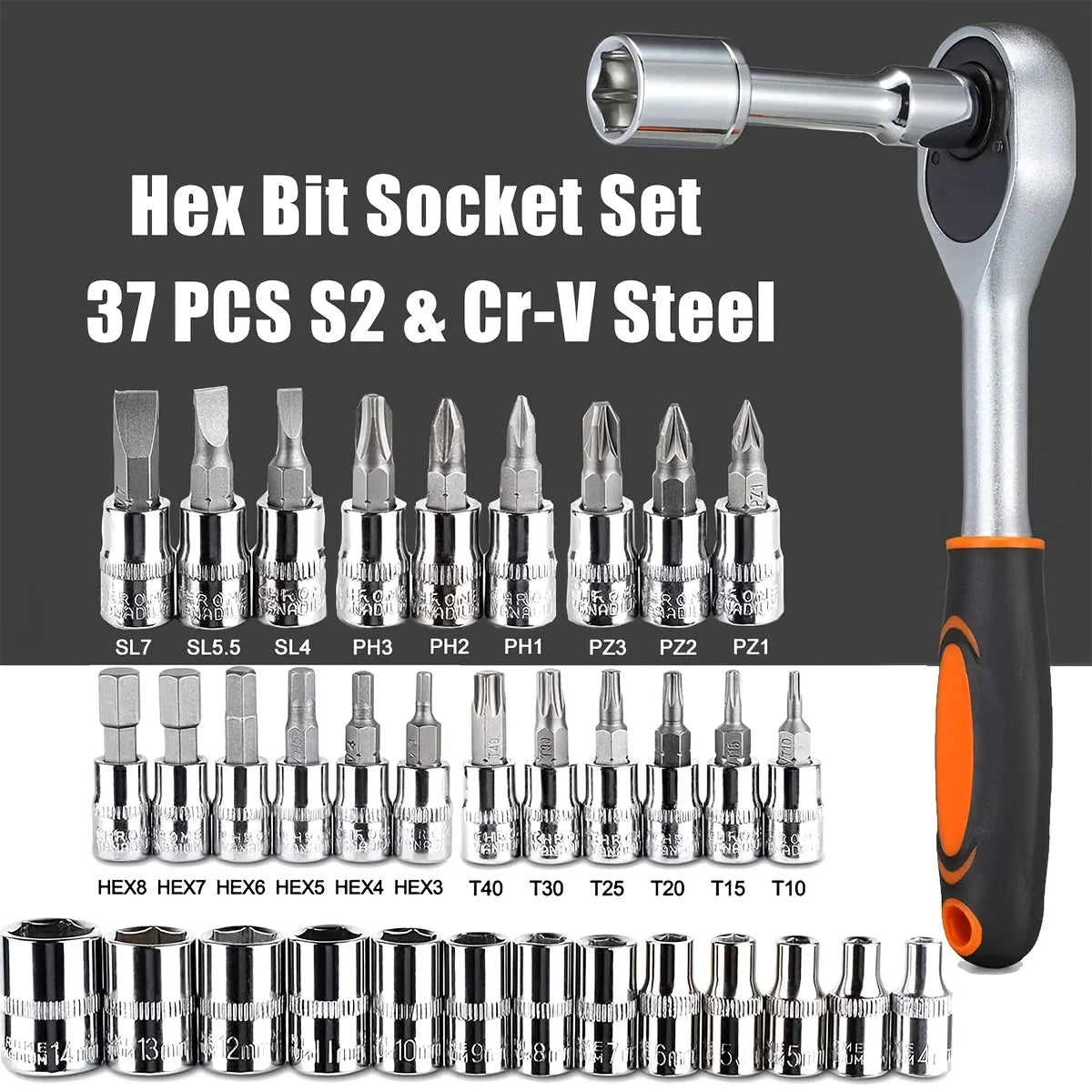 2025 New 46-piece Auto Repair Combination Ratchet Wrench Auto