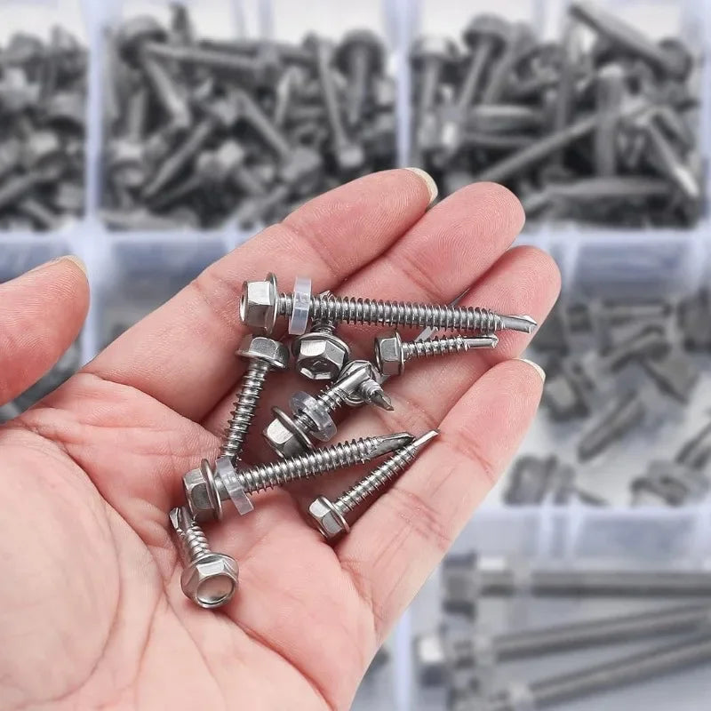 410 Stainless Steel Hex Head Self Drilling Screws M4.2 M4.8-M6.3mm