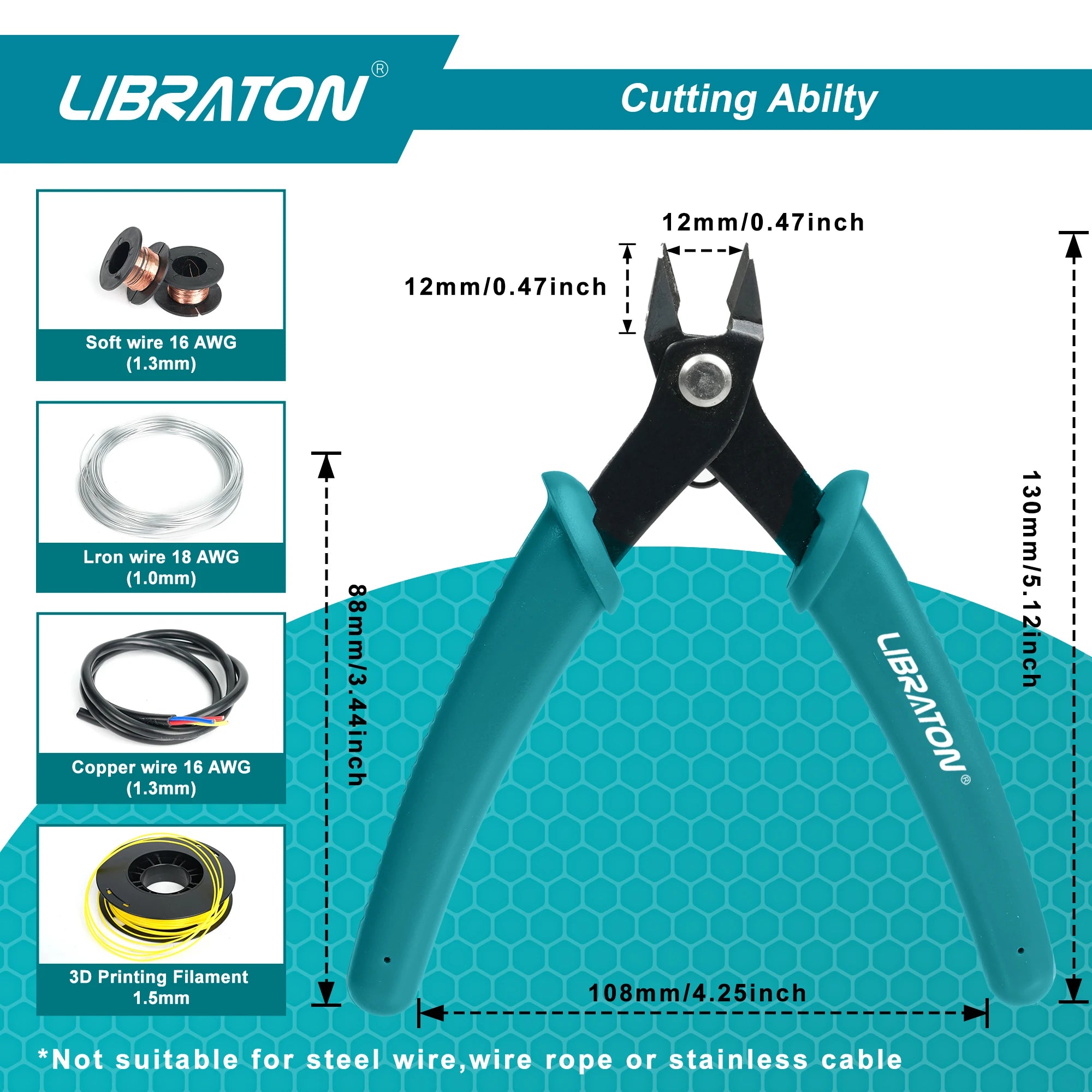 LIBRATON Micro Wire Cutter Precision Electronics Flush Cutter and