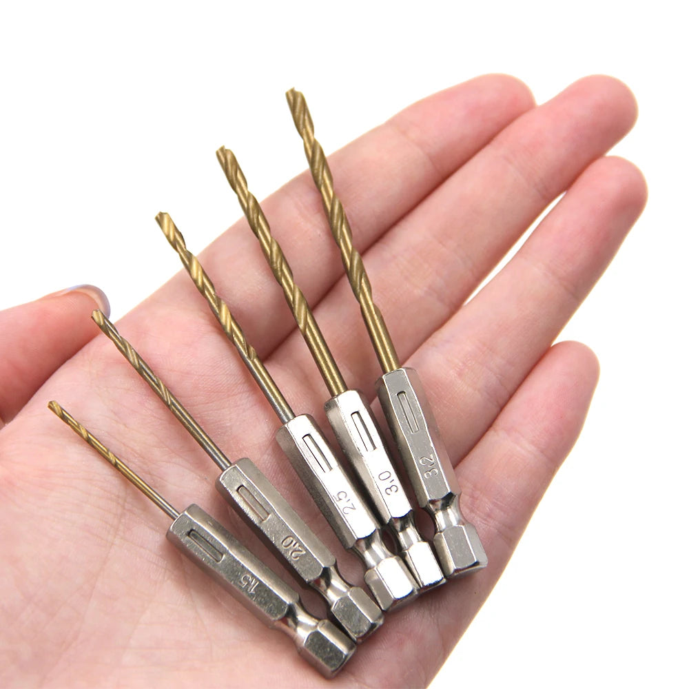 Hexagonal Handle 13pc Titanium Plated Fried Dough Twists Drill
