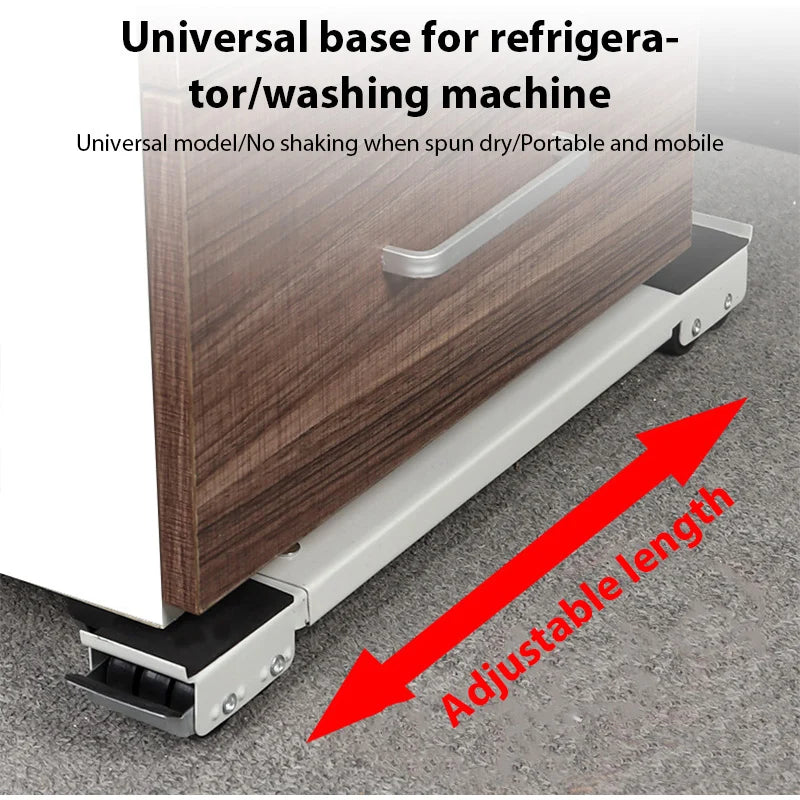 Retractable Refrigerator Base With Wheels Adjustable Stand