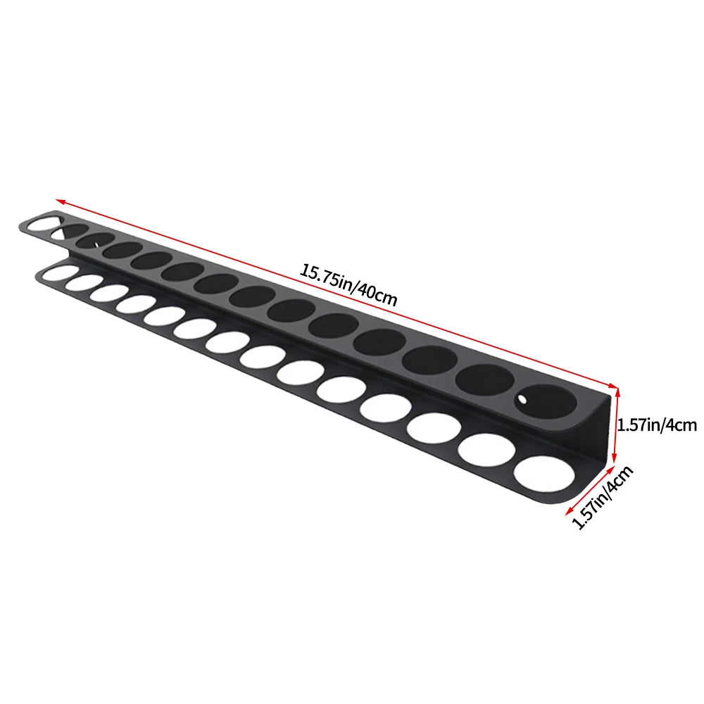 Screwdriver Organizer Tool Wall-mounted 14-hole Hardware Tool Storage