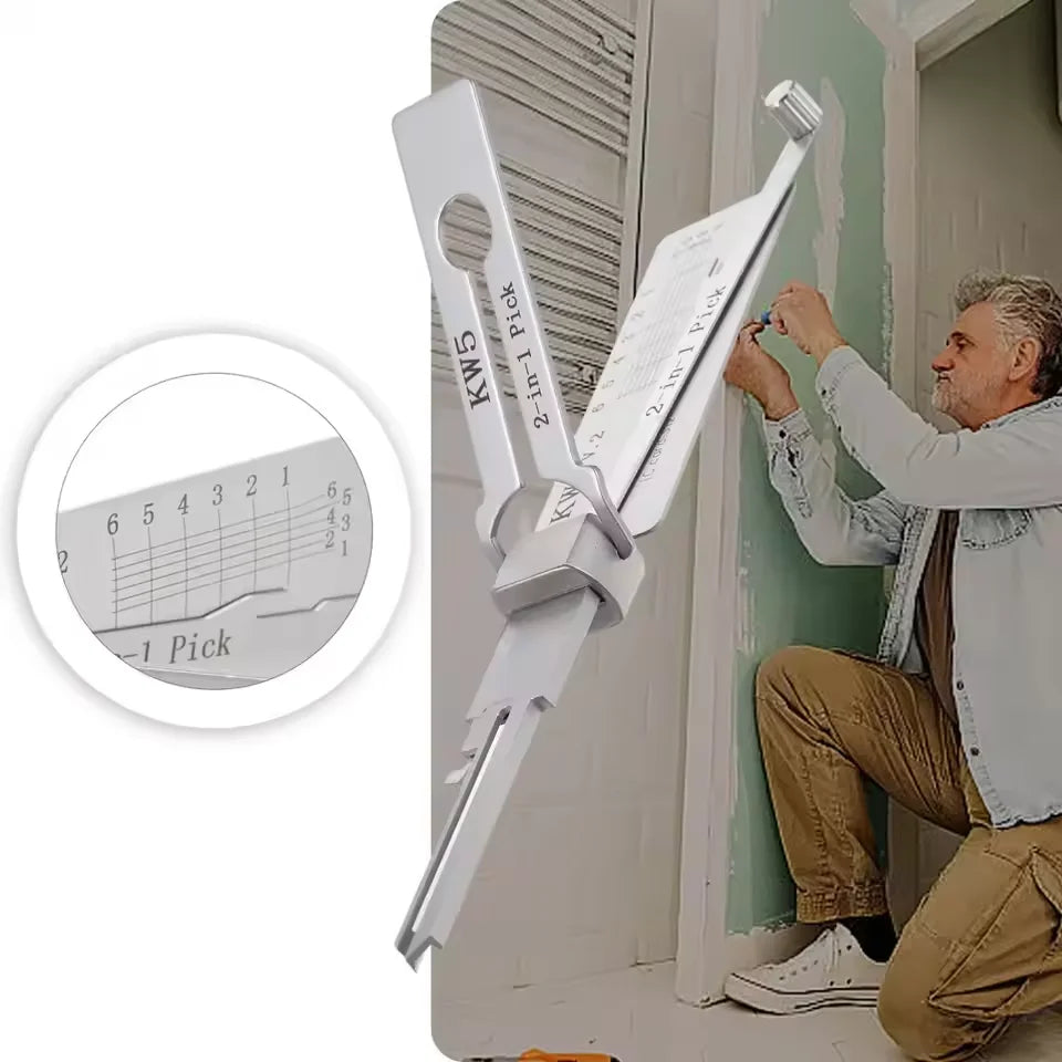 SS001 Stainless Steel Precision Tool 2 In 1 Key Decoder Hook