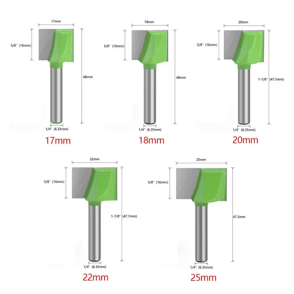 6.35mm Shank Router Bit Bottom Cleaning Trimming Machine Bit Carbide