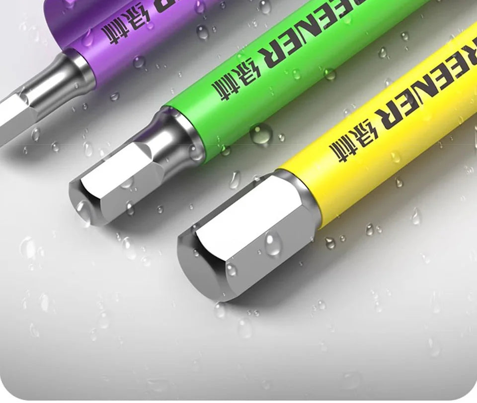 GREENERY Rainbow Hex Head Allen Wrench Screwdriver Bit Set S2