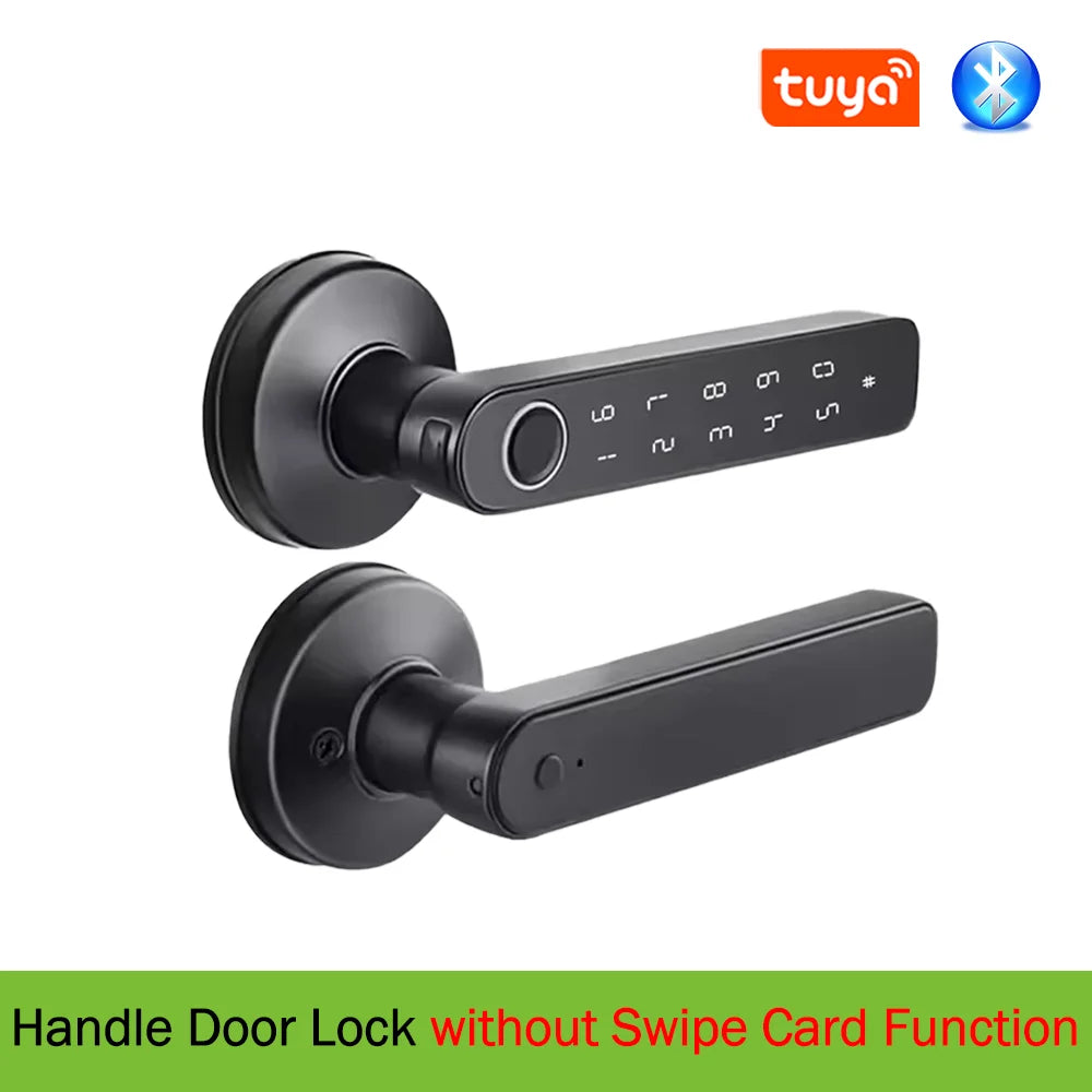 Tuya App Bluetooth Smart Fingerprint Door Lock Password Mechanical