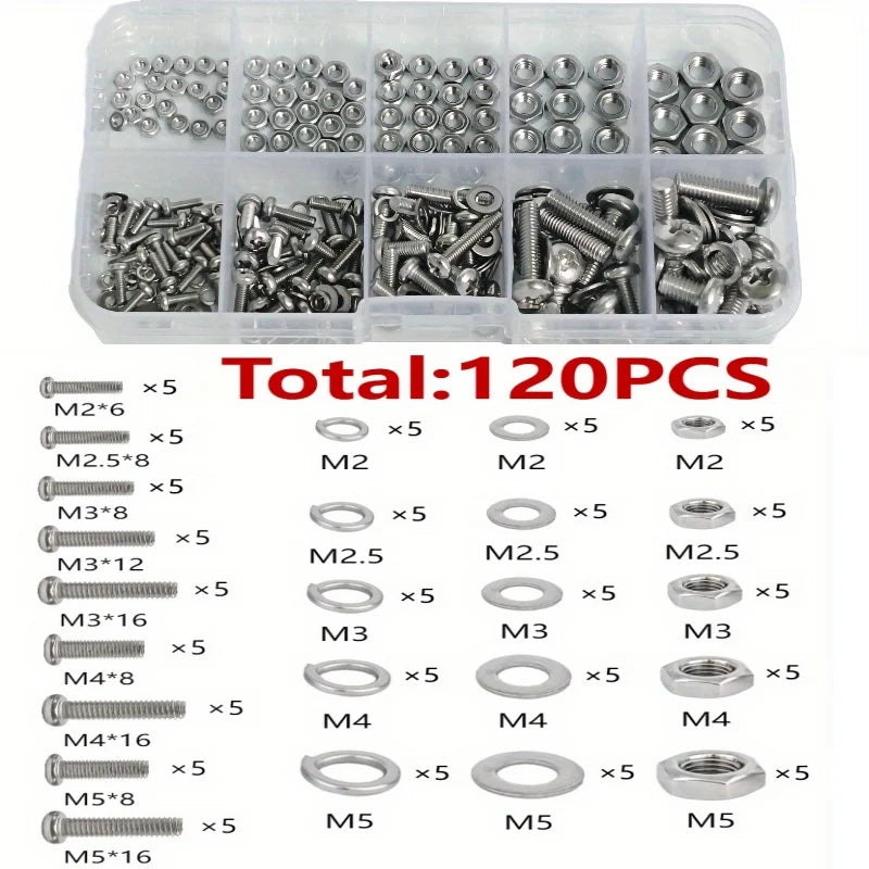 Hex Nuts and Bolt Set - 320 pieces/120 pieces