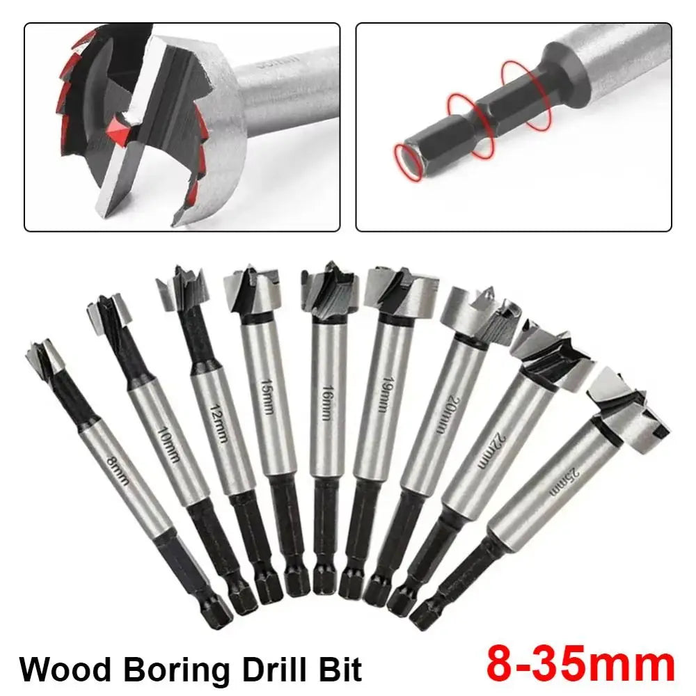 High Carbon Steel Forstner Boring Drill Bits Multi-Tooth 1/4