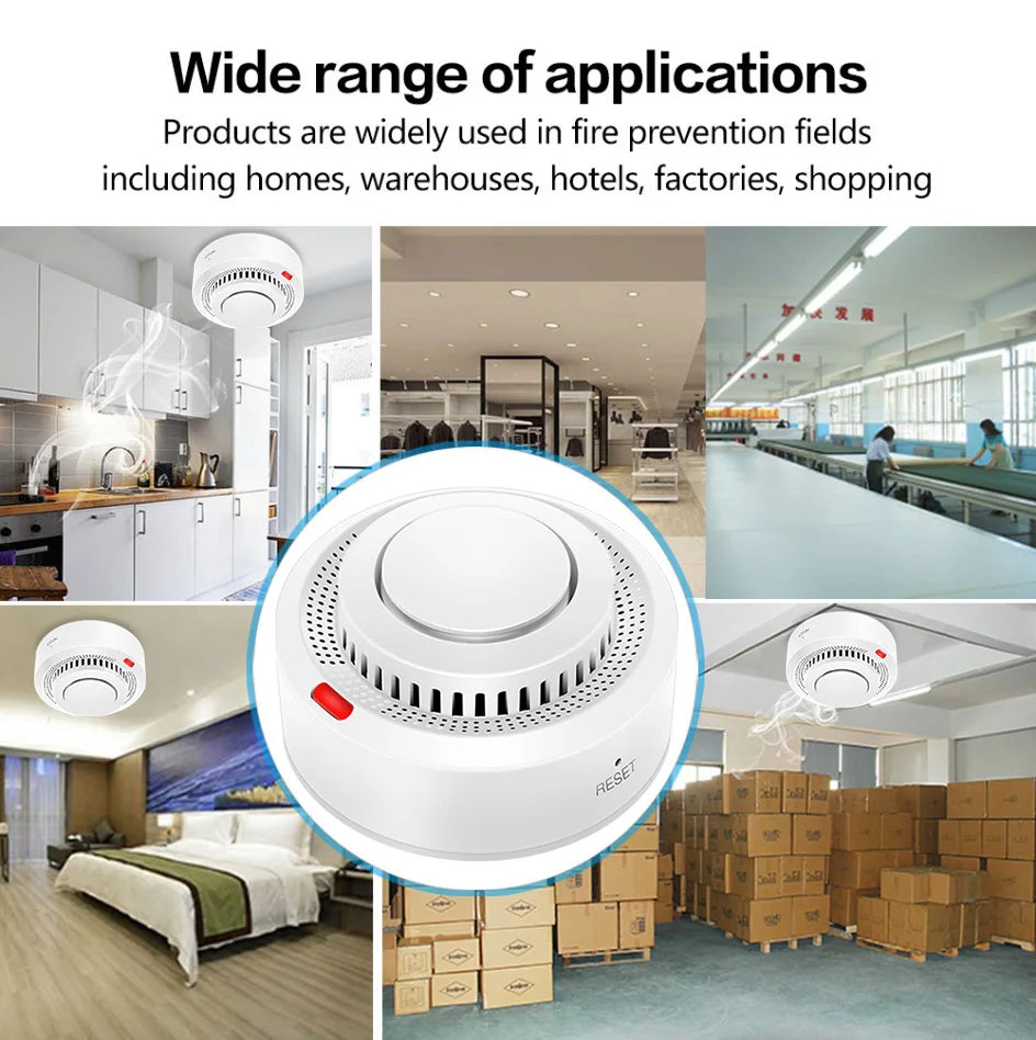 Tuya Smart WiFi Smoke Sensor Fire Protection Smoke Detector 85dB