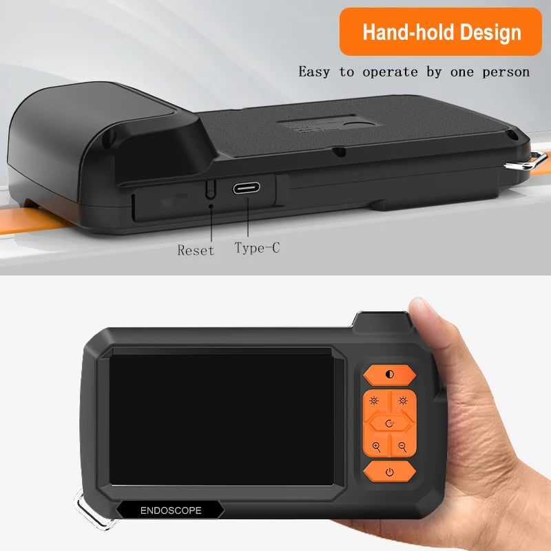 Endoscope Camera 4.3 Inch Screen Replaceable 1-100 Meter Rigid Cable