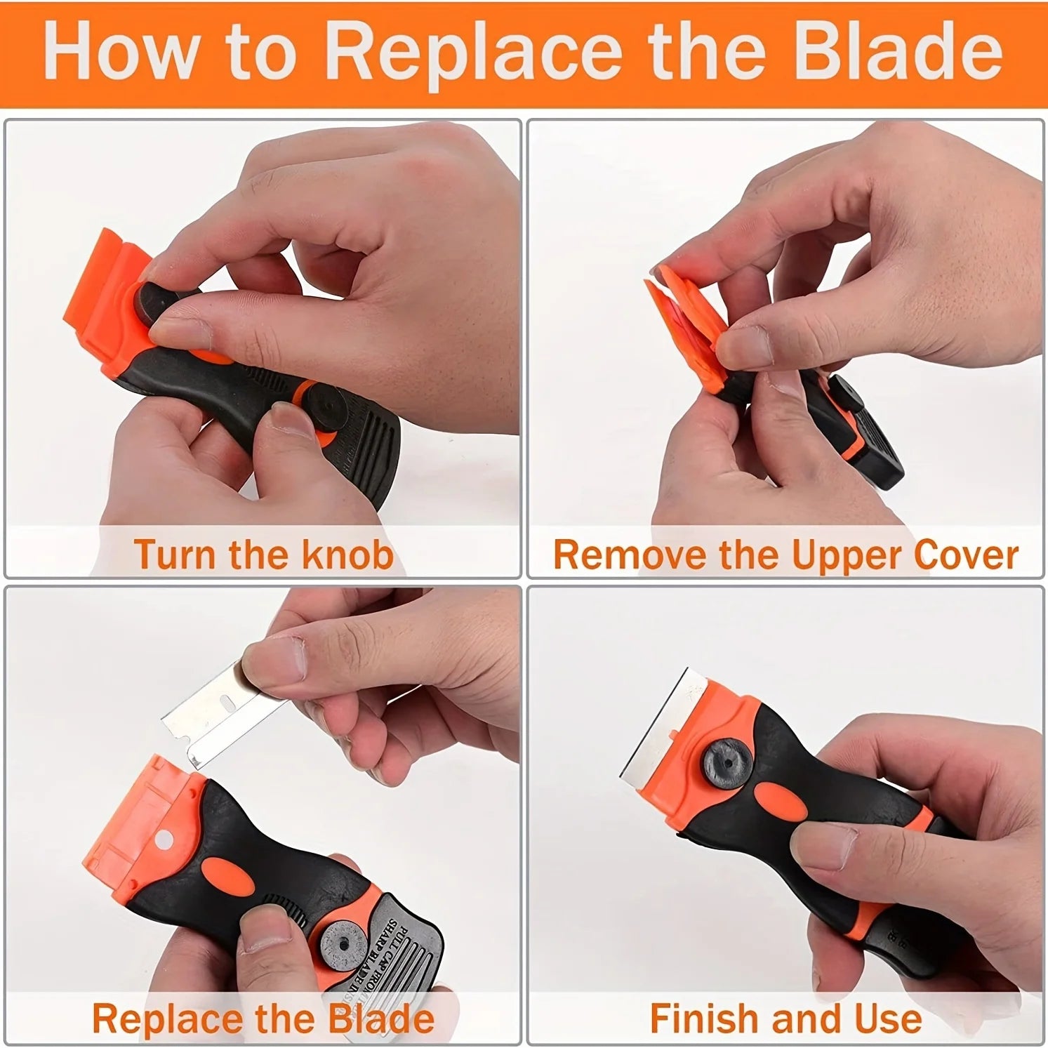 21pcs Razor Blade Scraper Double Edge Razor Scraper Remover Tool