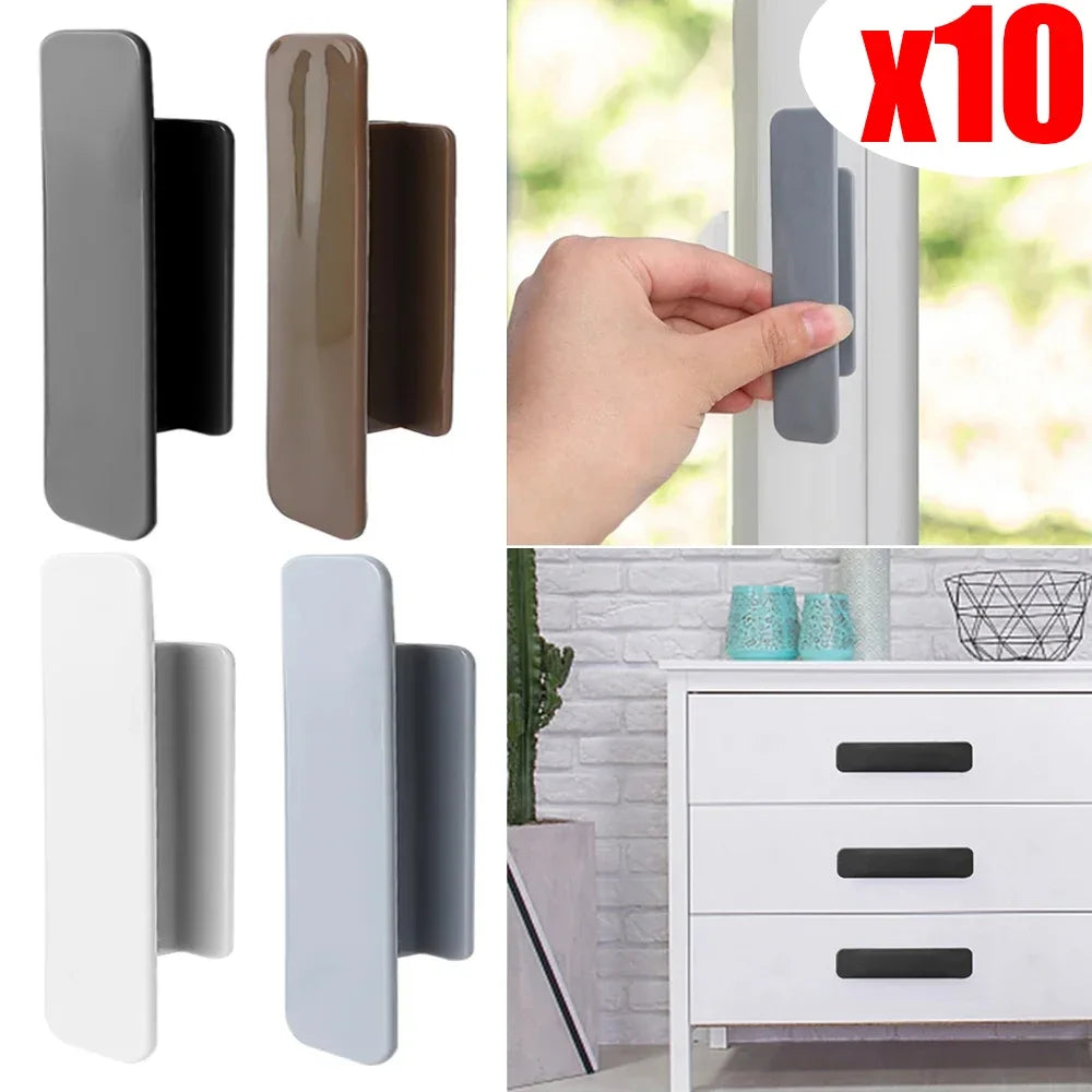 10/2Pc Self-adhesive Door Handle Multifunctional Window Cabinet